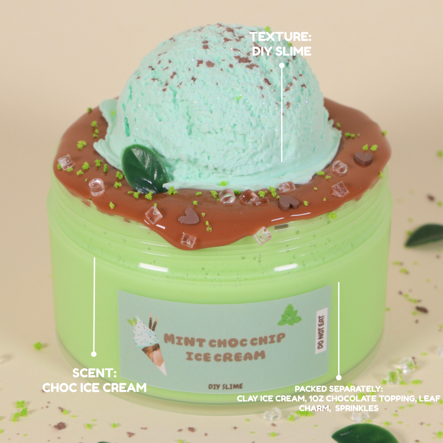MINT CHOC CHIP ICE CREAM 8oz